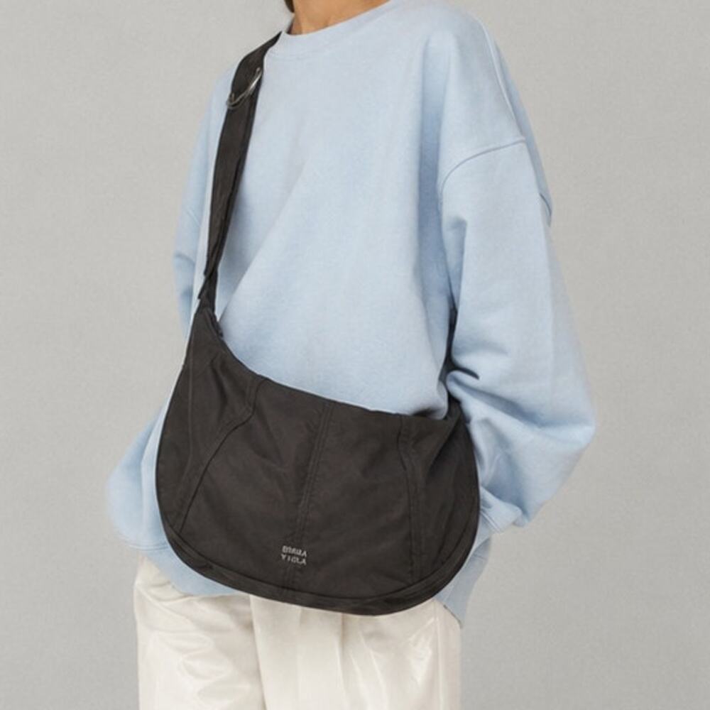 Bimba Y Lola Large Charcoal Moon Bag Bumbag Shoulder Bag